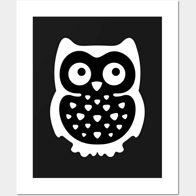 Black & White Owl Wall Art by XOOXOO